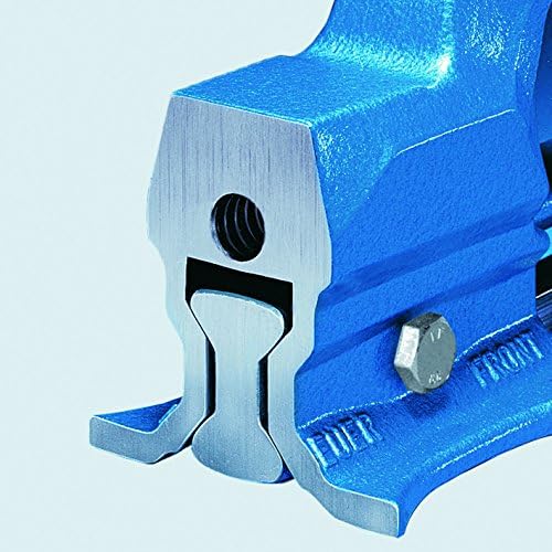 Heuer Schraubstock (Breite 120 mm, Spannweite x Tiefe 150 x 65 mm, Durchmesser 16 – 55 mm; Backen we