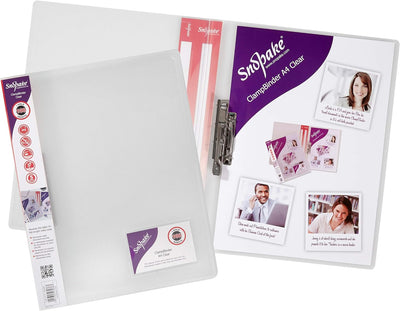 Snopake Original Klemmordner A4 10 Stück transparent farblos, farblos