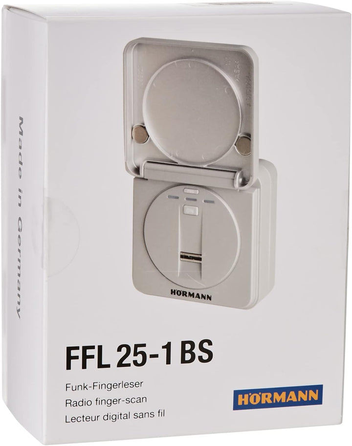 Hörmann Funk-Fingerleser FFL BS (868 MHz, für bis zu 25 Fingerabdrücke, Klappdeckel, Farbe RAL 9006)