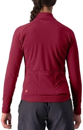 CASTELLI Damen Unltd Trail W JRS Sweatshirt XS Bordeaux/Brilliant Pink, XS Bordeaux/Brilliant Pink