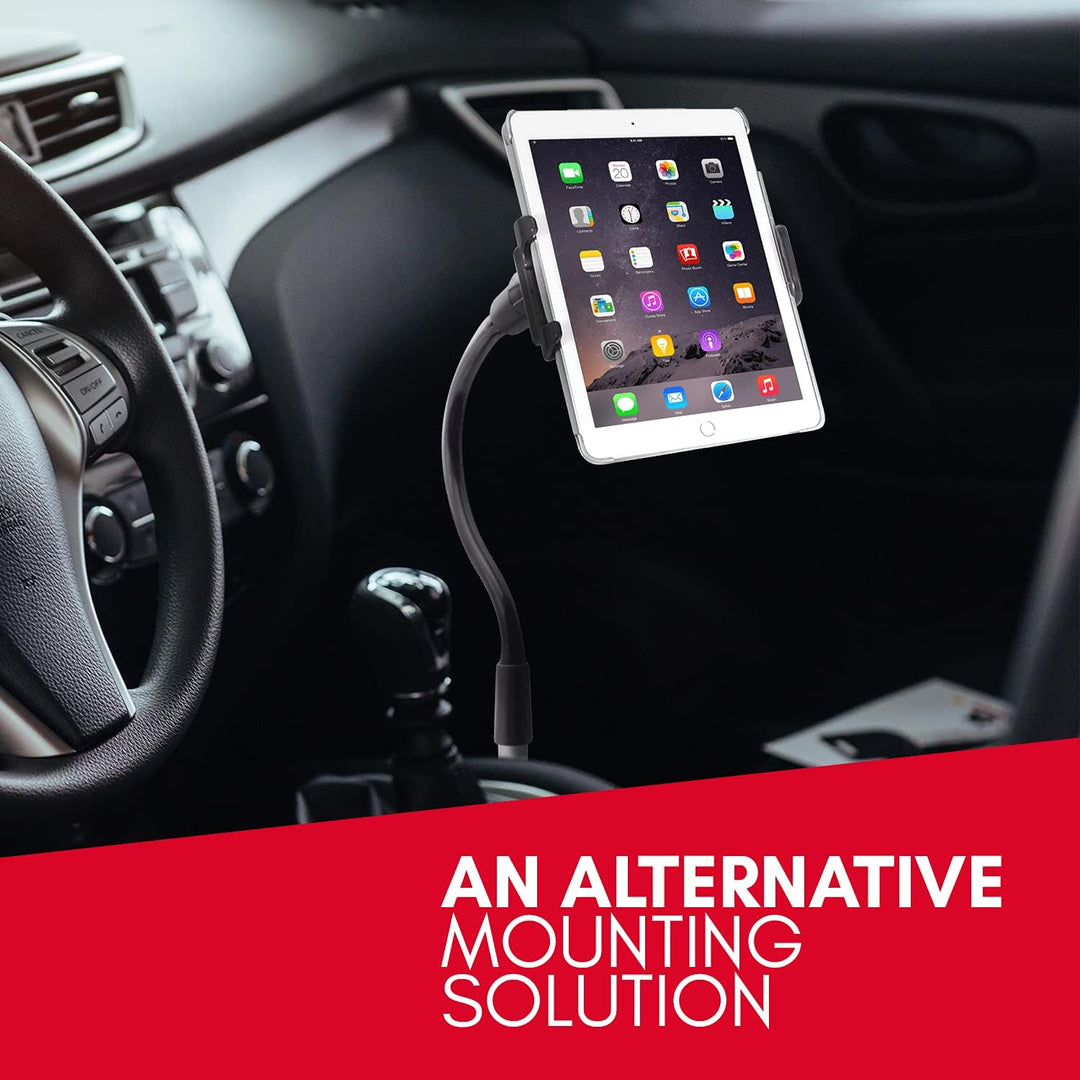 Macally CARFLOORMOUNT, anschraubbare Auto-Halterung für Auto-/LKW-Sitzschiene, verstellbar für Handy