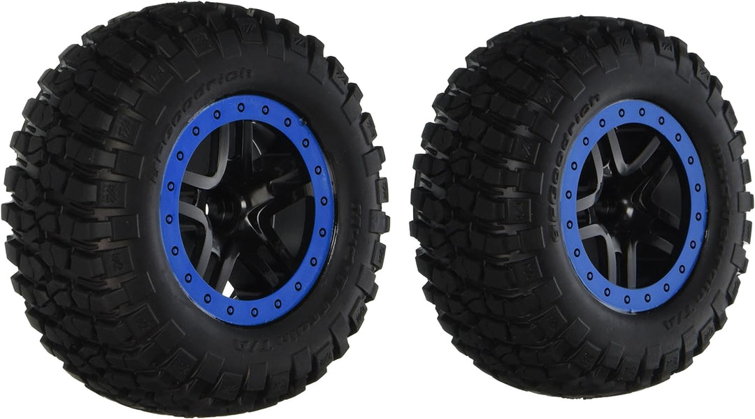 Traxxas 5885A KM2 Tires on Split-Spoke Black Wheels, Slash Front, 2-Piece by Traxxas (English Manual