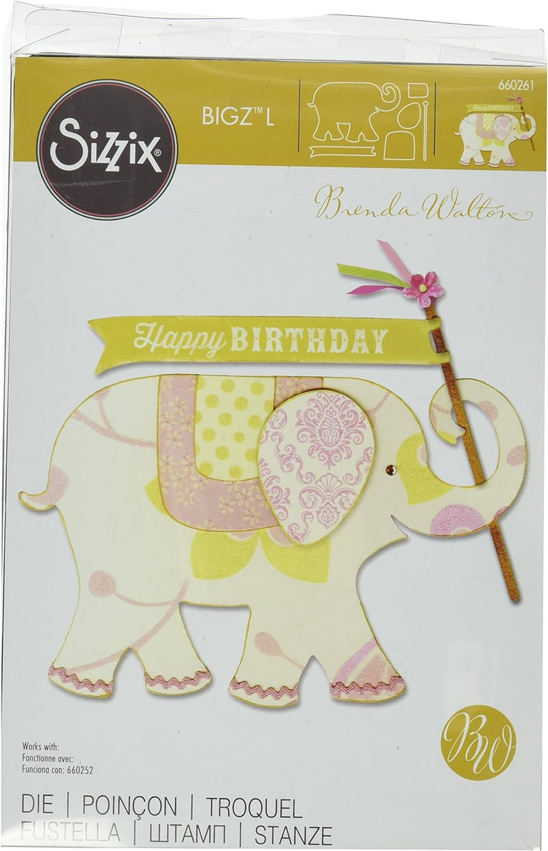 Sizzix Bigz Stanzform, Elefant by Brenda Walton