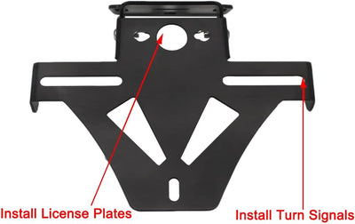 Baceyong Motorrad-Kennzeichenhalter, multifunktionale Motorrad-Halterung Universal-Motorrad-Heck ord