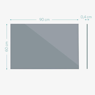 Navaris Magnettafel Magnetboard aus Glas - 90x60 cm Tafel magnetisch zum Beschriften - Magnetwand in