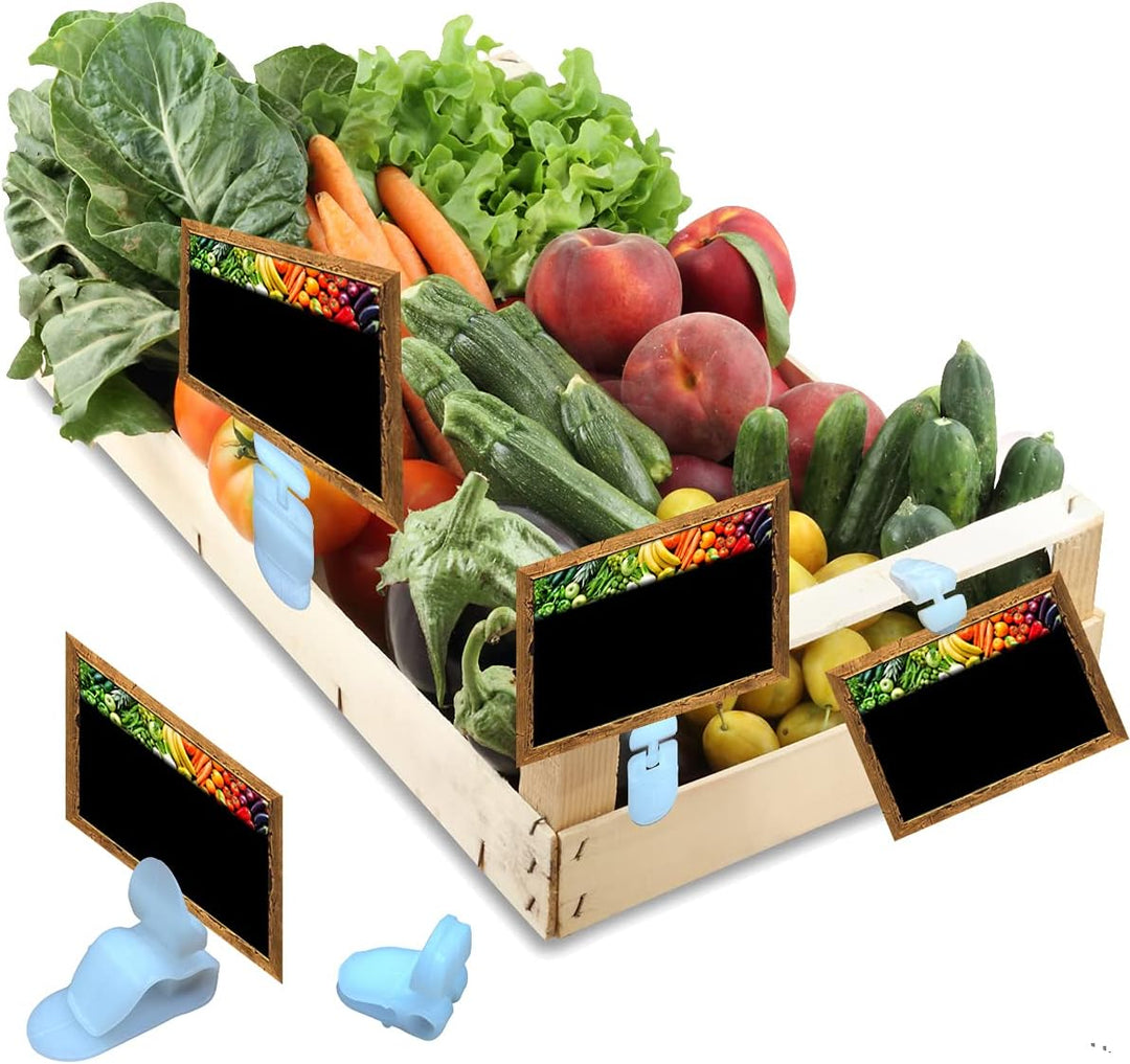 30 Preisschilder für Obst und Gemüse PLASTIKKARTENHALTER Lebensmittelrecht DRUCK ÄHNLICH wie TAFEL 8