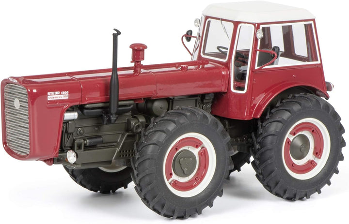 Schuco 450909200 Steyr 1300 System Dutra, Traktor, Resin, Modellauto, 1:43, rot, Limitierte Auflage