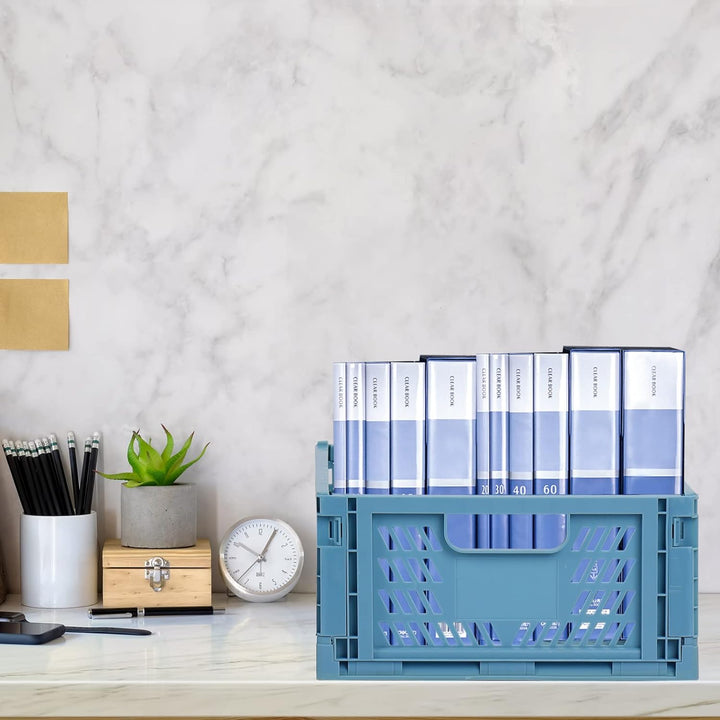 4 Set Plastik Lagerkisten Regal Körbe Faltbar Aufbewahrungsboxen Aufbewahrungskorb Küche Schubladene