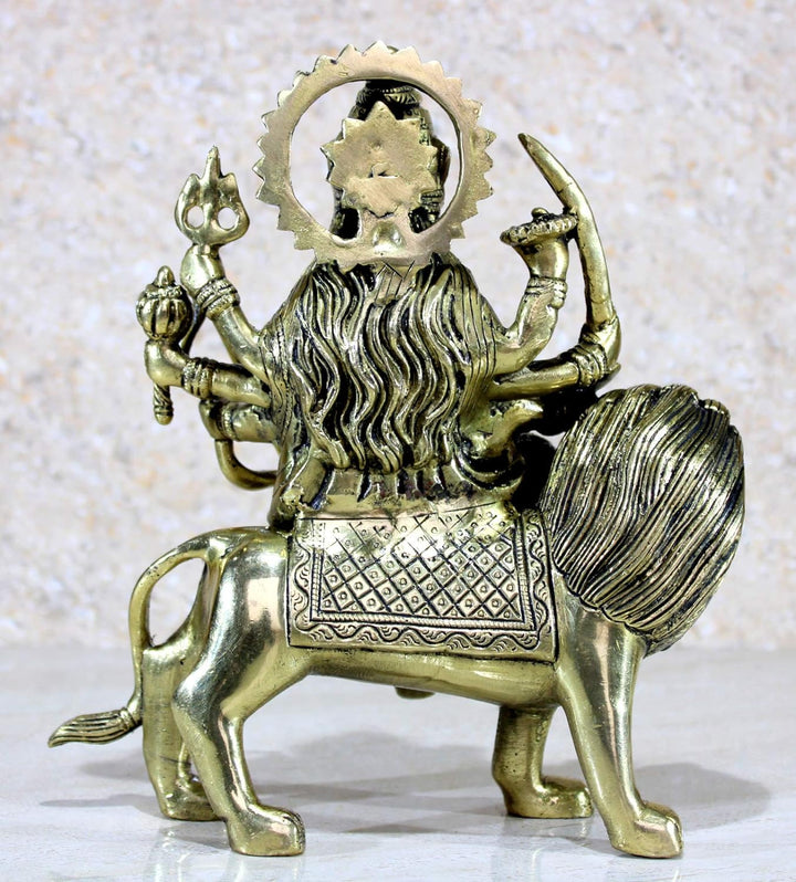 eSplanade Brass Maa Durga/MATA Rani Idol, Statue, moorti, murti for Home Mandir and Home Decor (8.5
