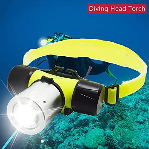 WINDFIRE Tauchstirnlampe, 100000 Lumen Tauchen Schwimmstirnlampe Wasserdichte Unterwasser-Stirnlampe