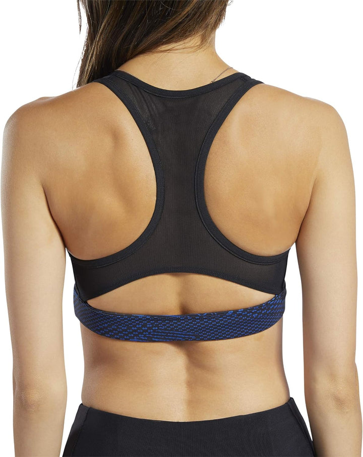 Reebok Damen Ts Hero Racer-Jaq Geo Sport-BH S Humblu (Blau), S Humblu (Blau)