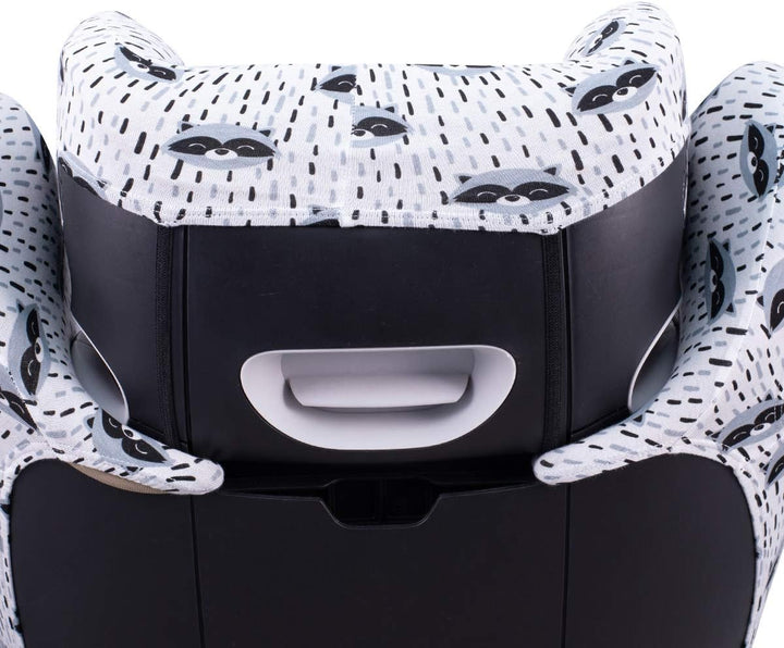JYOKO Kids Bezug für Autositz Kompatibel mit Cybex Solution M und Pallas B - Fix (Raccoon), RACCOON