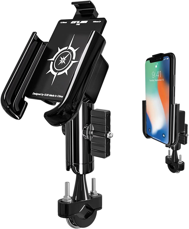 AGEofDMS Metall Handyhalterung Motorrad, Fahrrad Handy Halterung Lenker, Anti-Dieb 360 Drehung für i