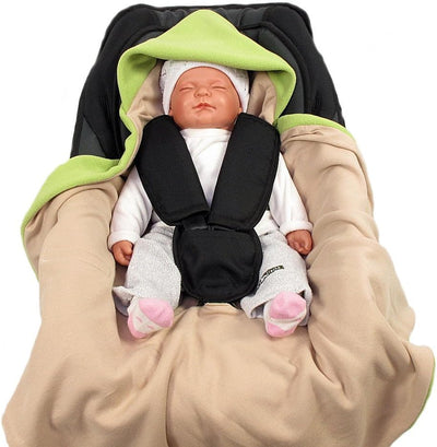 HOBEA-Germany – Einschlagdecke Fusssack für die Babyschale Sommer, Farben Sommerdecken:grün beige Gr