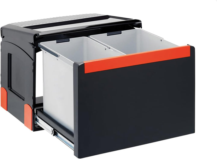 Franke Cube 50 2 fach Handauszug Mülltrennung / Abfallsammler 1x 14 Liter + 1x 18 Liter