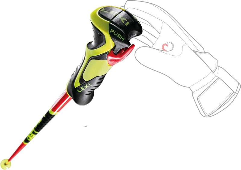 LEKI Fin Vario Winterteller 110 Bright Red - Black - Neon Yellow, 110 Bright Red - Black - Neon Yell