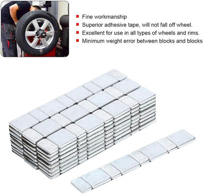 KIMISS Adhesive Stick on Wheel-Gewichte - 5 g + 10 g x 25 Strips 60 g Radnaben-Ausgleichsblöcke kleb