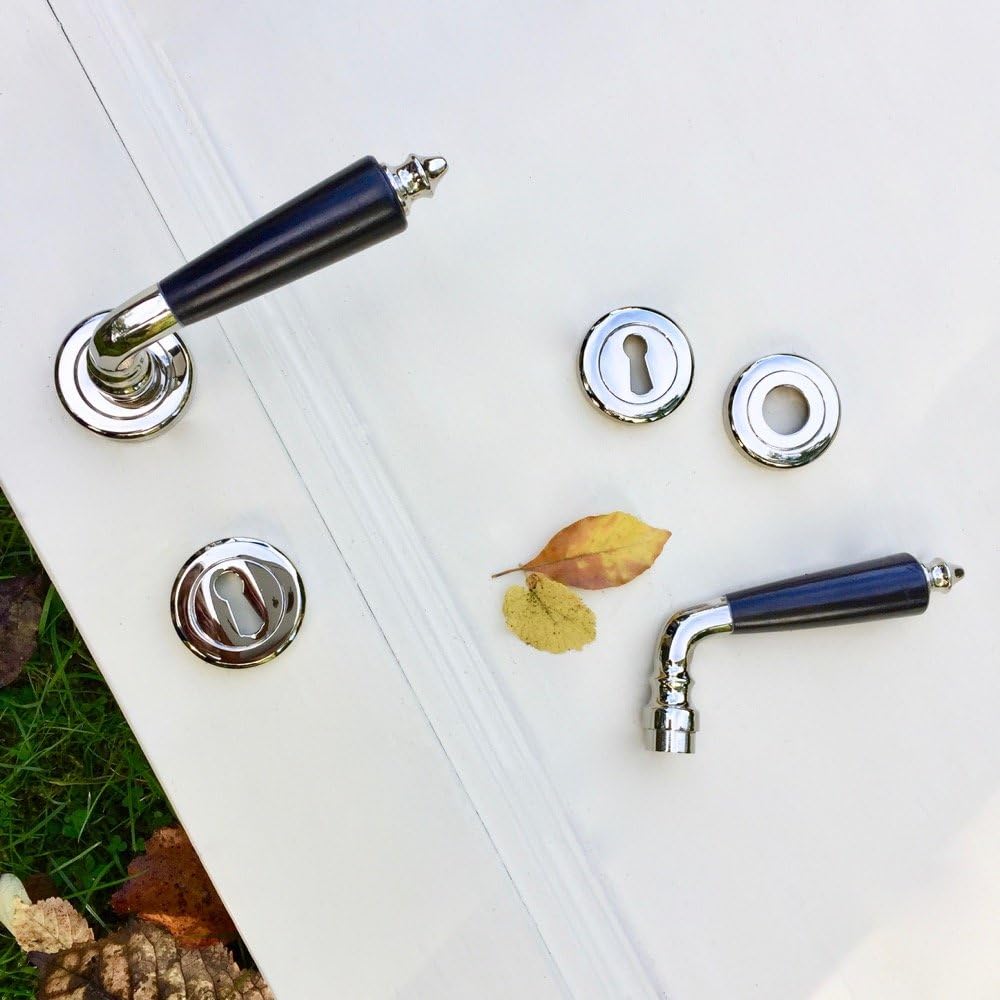 Antikas - Top - Chrom Türklinken Garnitur - sehr schicke Design-Garnitur mit Rosetten