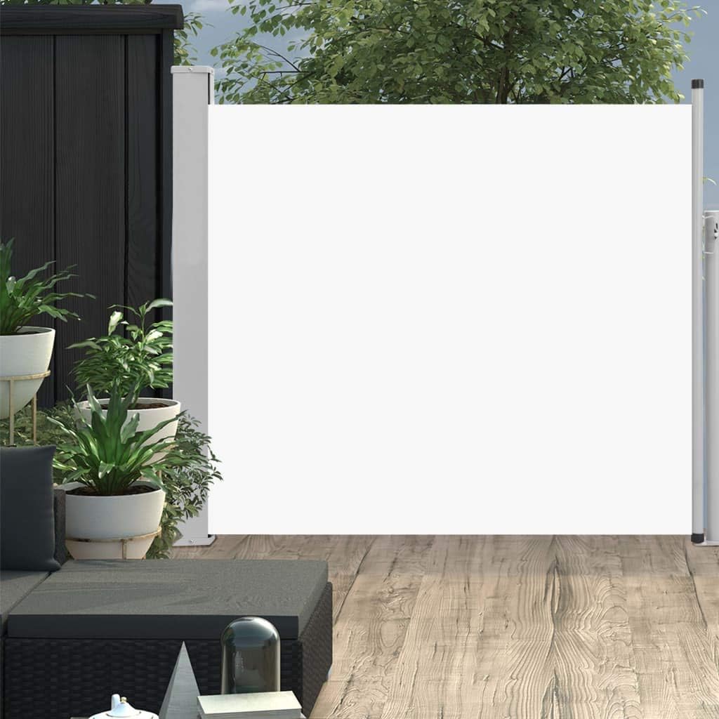 Tidyard Ausziehbare Seitenmarkise Markise Gartensichtschutz aus UV- und reissfestem Polyester,Balkon