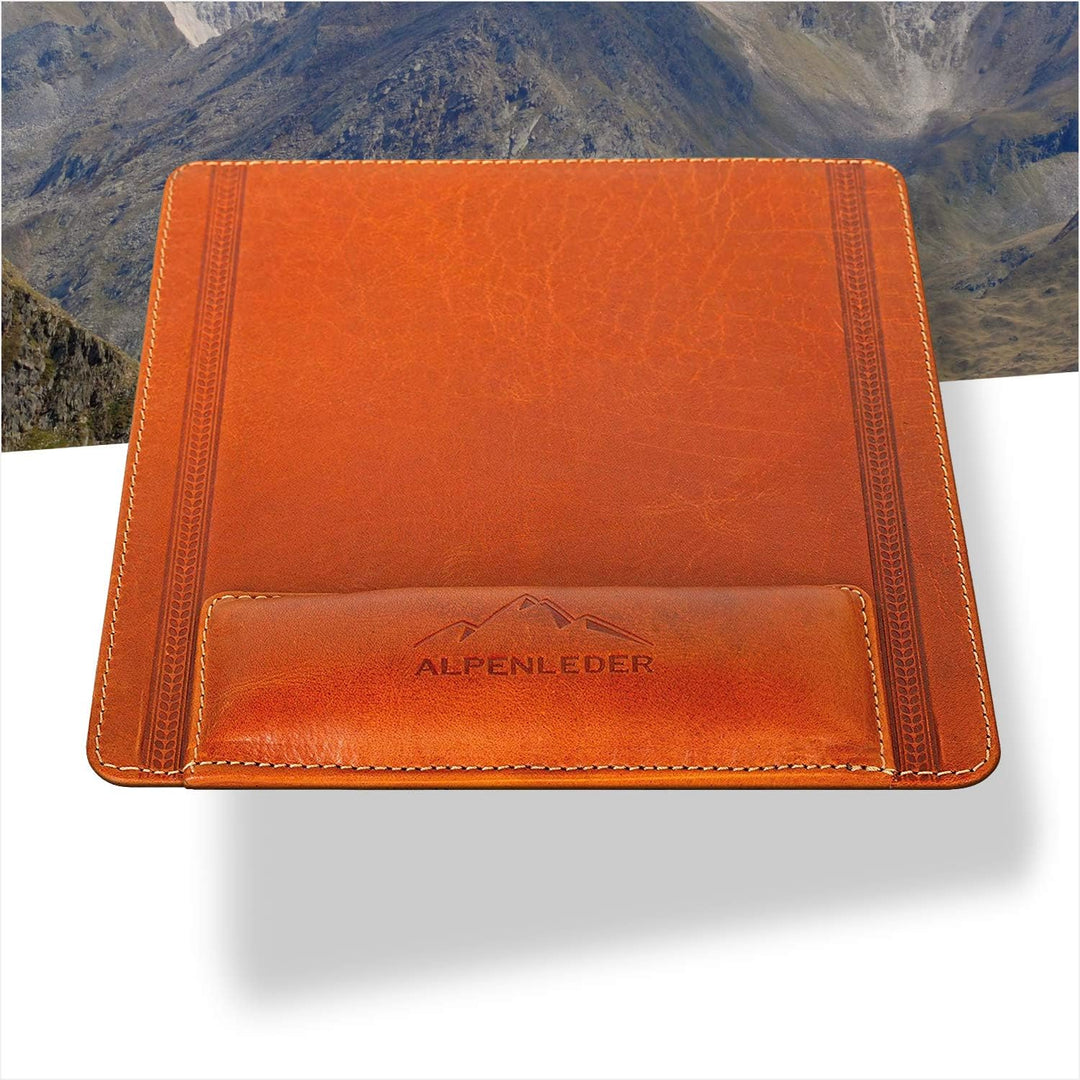 Alpenleder Mousepad - Konstanz (Handgefertigt) - Nachhaltiges Bio-Leder aus regionaler Landwirtschaf