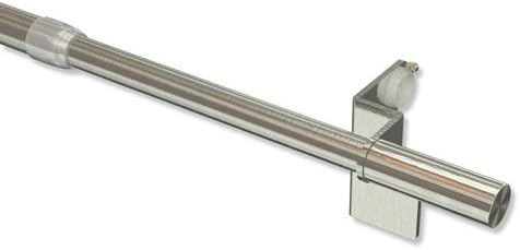 Interdeco Klemmstangen (2 Stück), Klemmfix Scheibenstangen Edelstahl Optik in 10/8 mm Ø, Fina, 80-11