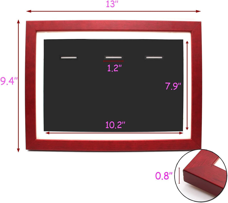 Medaillen-Display-Rahmen, 3 Medaillen-Display-Rahmen, Schattenbox-Rahmen zum Ausstellen von Medaille