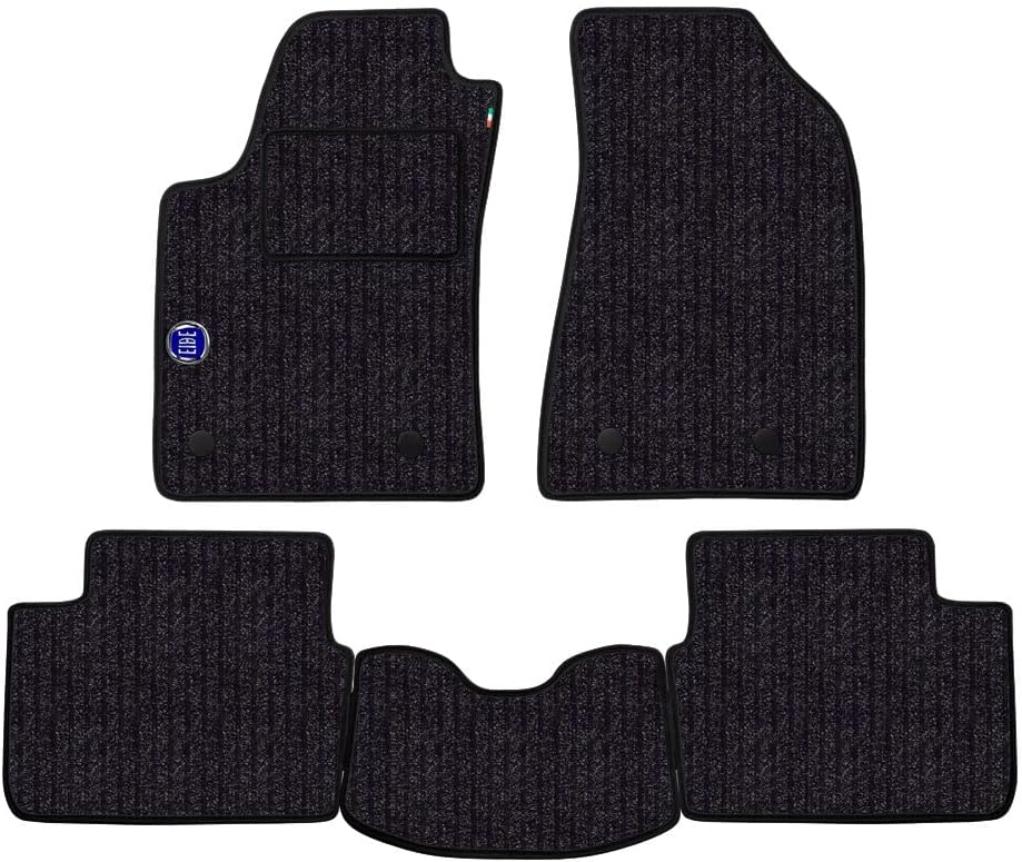 Fussmatten-Set für Ford Ecosport ab Baujahr 2018 aus rutschfestem Faserboden Farbe anthrazit mit Log