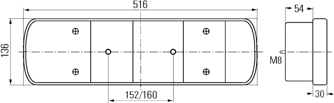 HELLA - Heckleuchte - Halogen - für u.a. John Deere - ECE - rechts - 2VD 008 205-021, Rechts