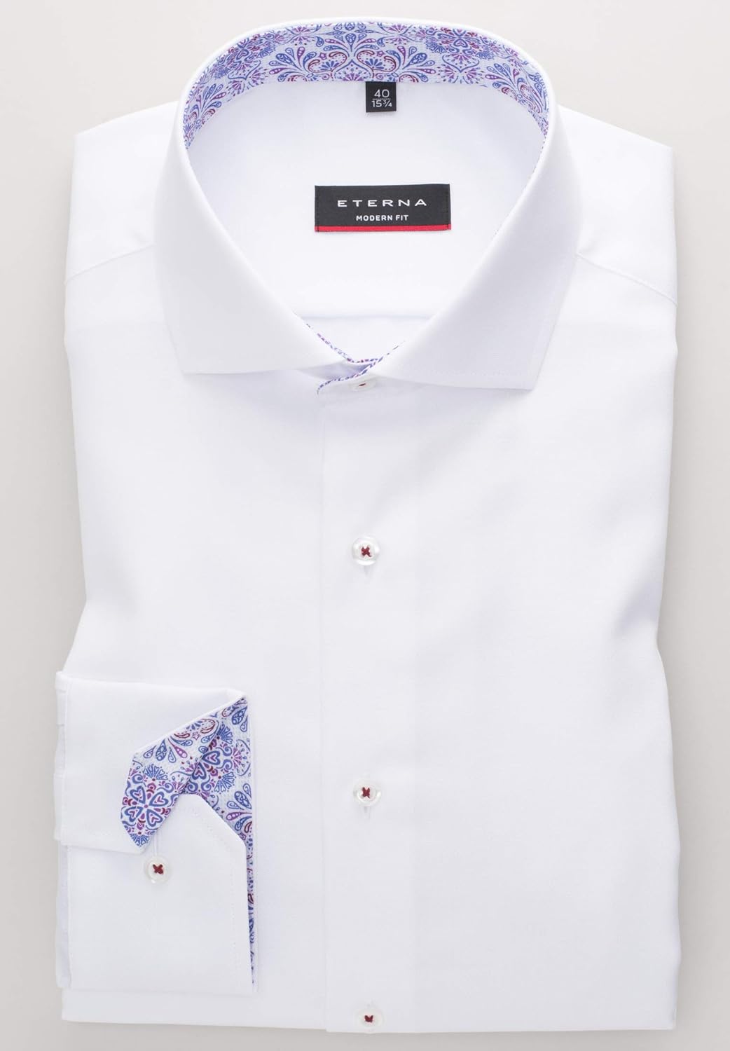 eterna Langarm Hemd Modern Fit strukturiert