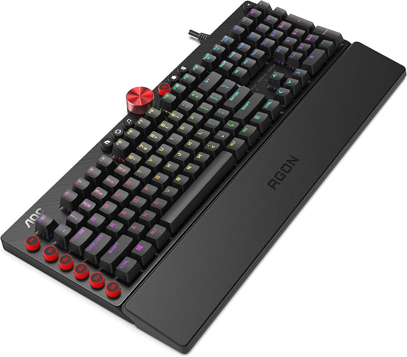 AOC Agon AKG700 Gaming Tastatur - Englisches Layout - Cherry MX Red Switches - Anti-Ghosting G-Tools
