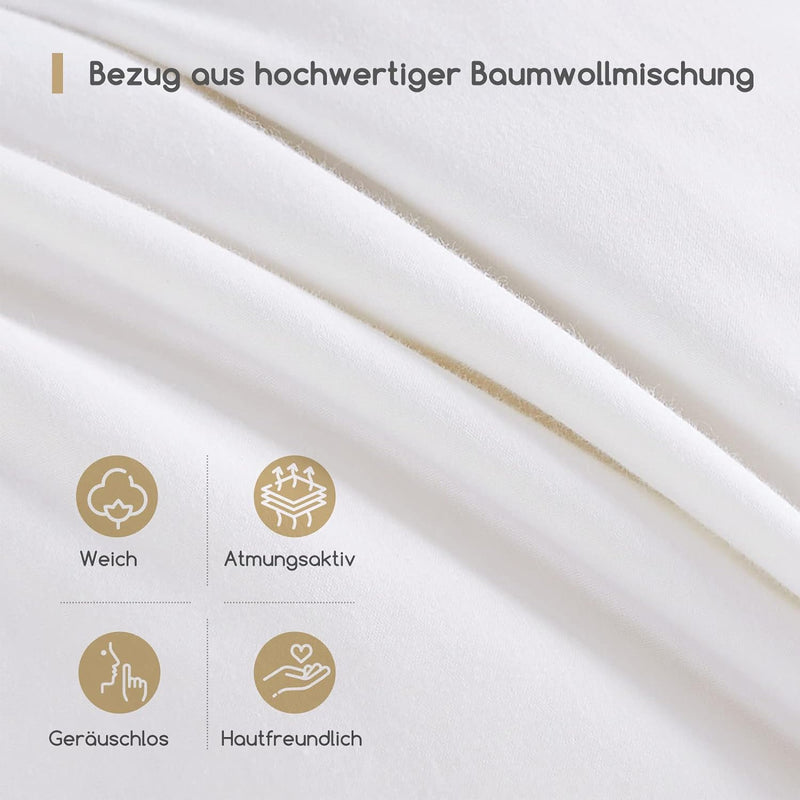 Homyrium Daunendecke 155x220 Ganzjahres Komfort Bettdecke 155x220 Daunen Warm Federbett Federdecke -