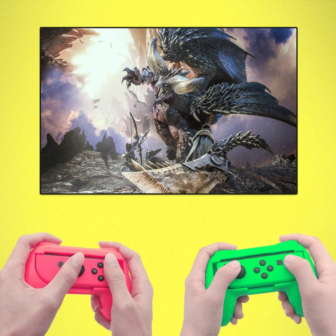 FYOUNG Grip für Joy Con Switch & Switch OLED Modell, [4 Pack] Comfort Controller Griff Halterung Zub