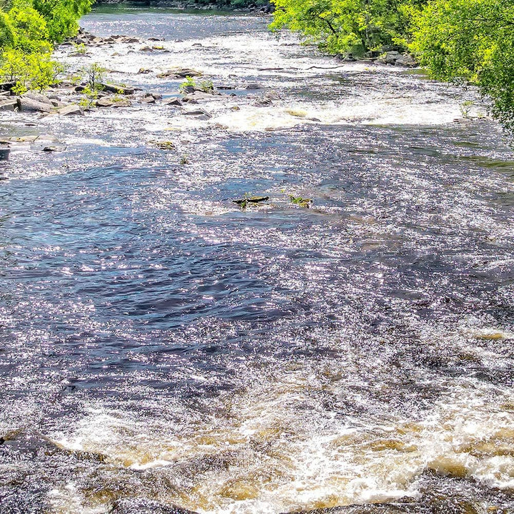 Leinwandbild 5 Teilig Landschaft Bild Wanddeko Fluss Bäume Natur bunt 200x100 cm Leinwandbild 200x10