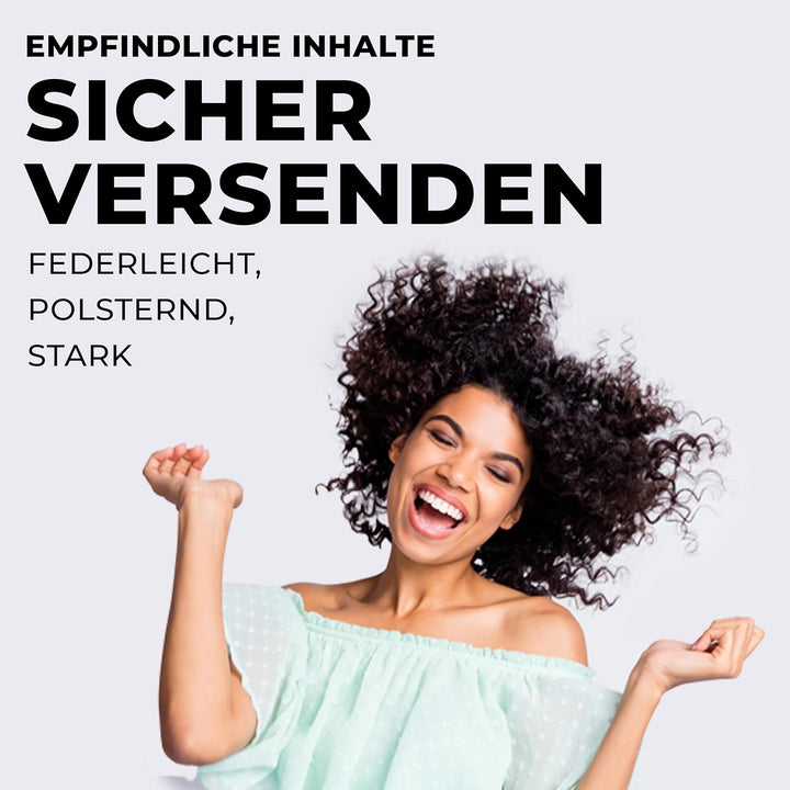 AirPro Luftpolstertasche W17 (100 Stück), haftklebende Versandtaschen ohne Fenster, federleichte Ver
