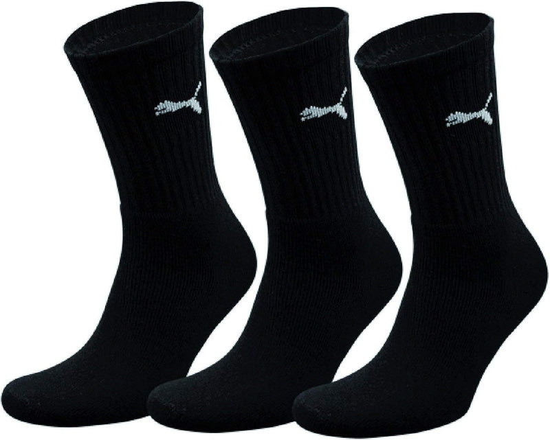 PUMA Unisex Crew Socks Socken Sportsocken MIT FROTTEESOHLE 12er Pack black 200 - 39/42