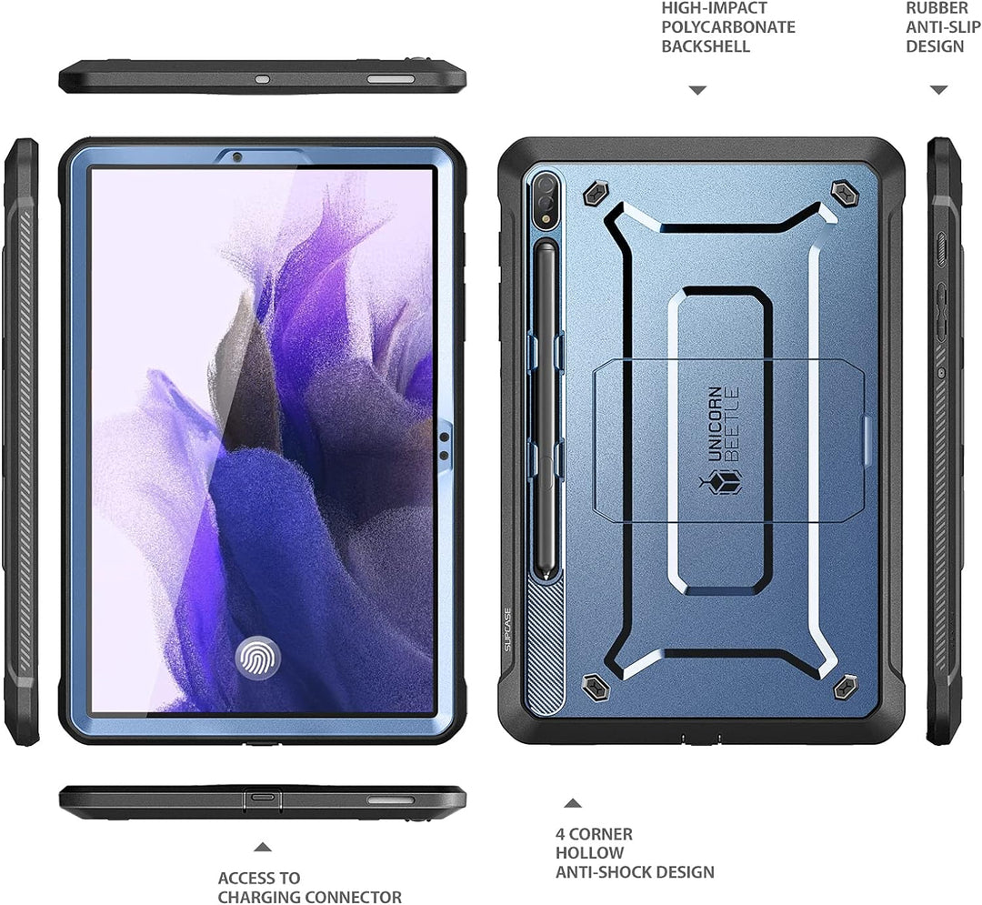 SUPCASE Hülle für Samsung Galaxy Tab S7 FE 12.4 Zoll 2021 Bumper Case 360 Grad Schutzhülle Robust Co