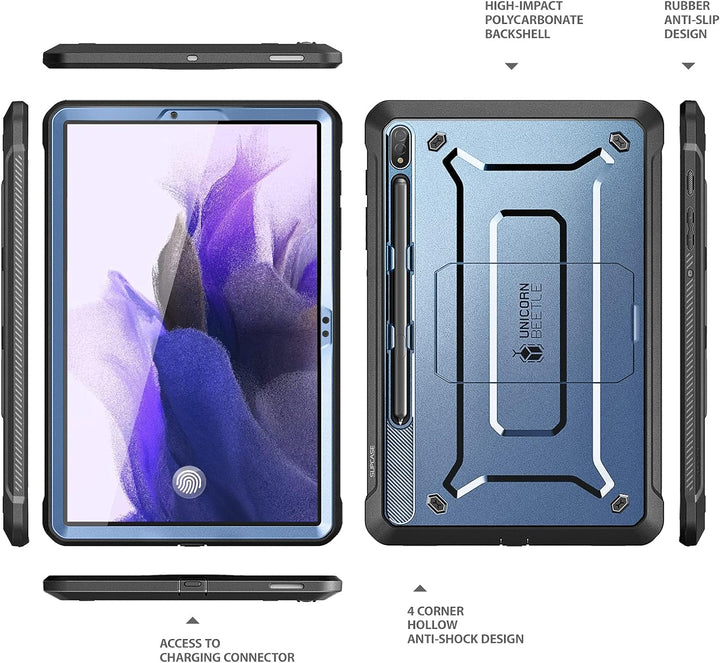 SUPCASE Hülle für Samsung Galaxy Tab S7 FE 12.4 Zoll 2021 Bumper Case 360 Grad Schutzhülle Robust Co