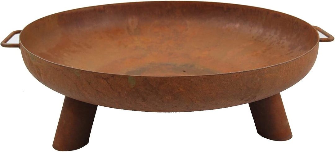 Feuerschale Alpha Ø 600 mm 60 cm Rostoptik inkl. 3 Füsse und 2 Griffe