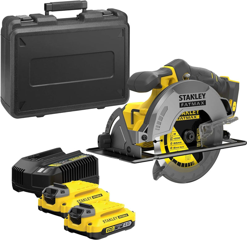 Stanley FatMax V20 Akku-Handkreissäge SFMCS550M2K (18V, 4.0Ah, bürstenlos, werkzeuglose Schnitttiefe