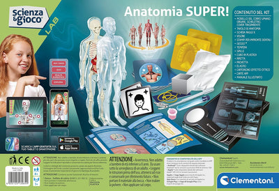 Clementoni Lab Super-Anatomy Laboratory, wissenschaftliche Experimente, Wissenschaftsspiel, 8 Jahre,