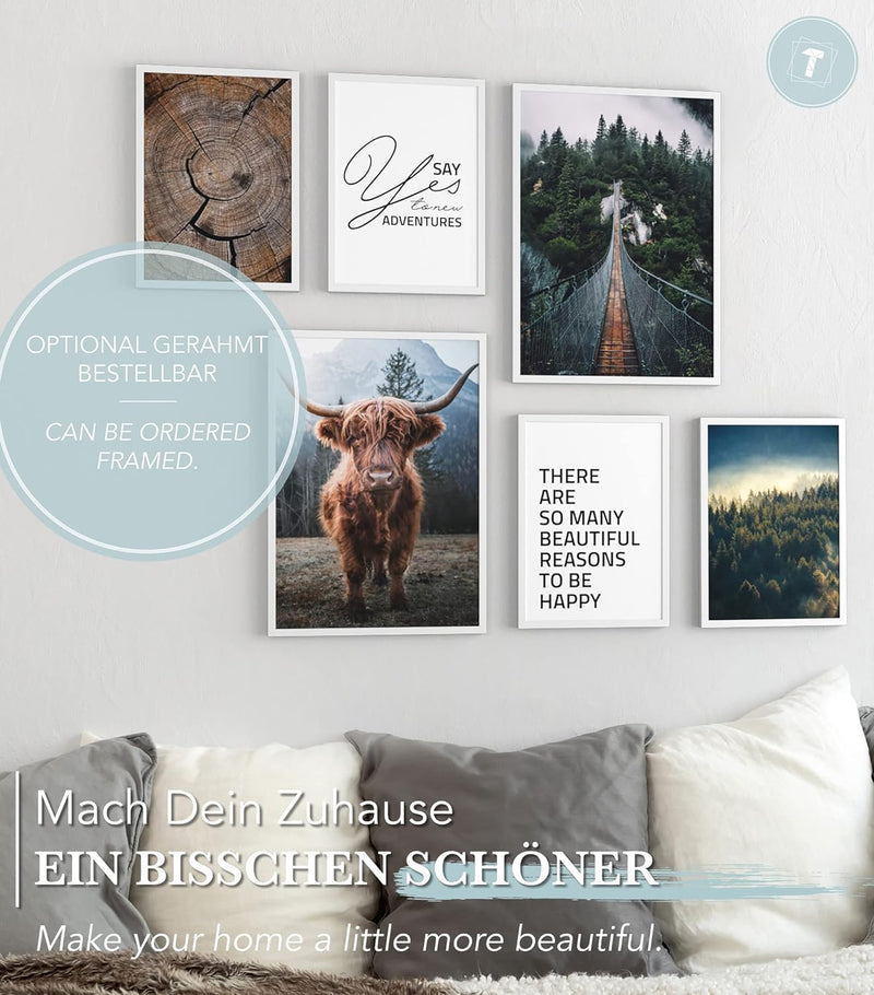 Papierschmiede® XL Mood Poster Set Wildnis, Bilder Wohnzimmer Deko Schlafzimmer, 2x DIN A2 (ca. 59x4