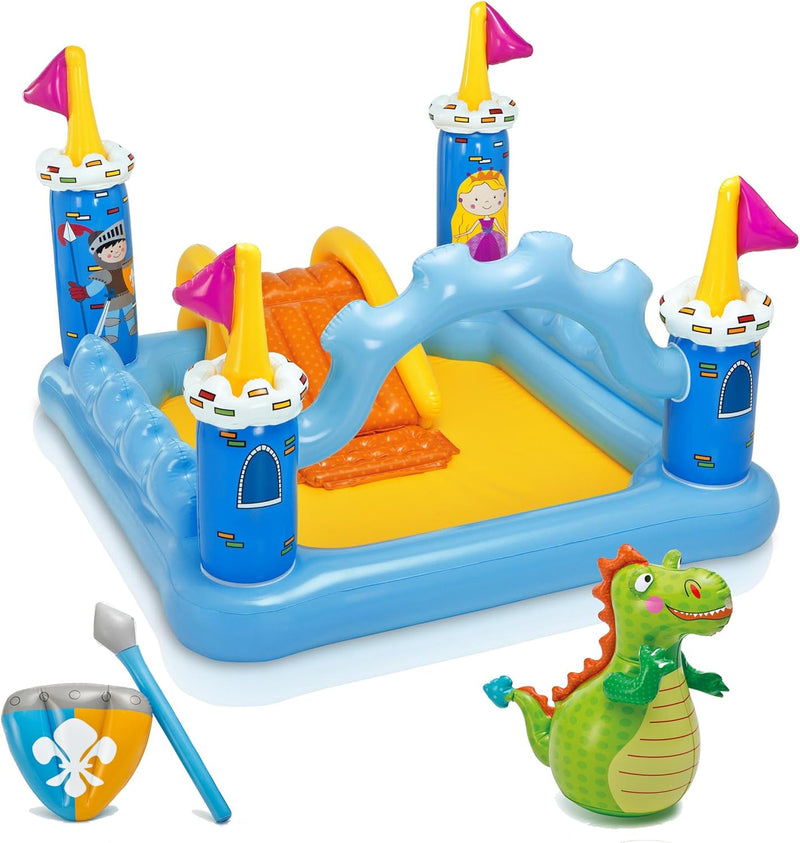 Intex 57138 - Spielcenter mit Wasserstrahlen, Schlossform, 185 x 152 x 107 cm