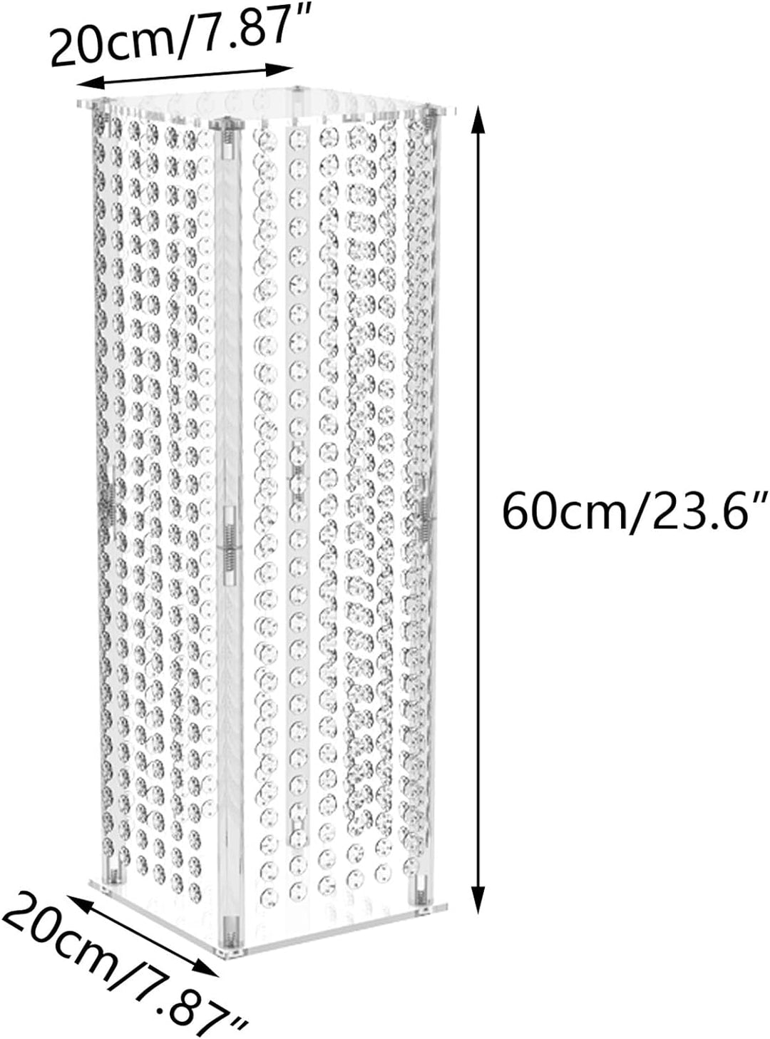 Nuptio 2 Stück Hochzeit Mittelstücke für Tischvasen 60cm Hohe Blumenvase Blumenständer für Partytisc