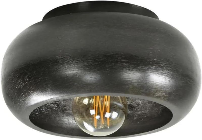 famlights in Grau 340mm industrielle Dekorativ JAYDEN E27 Metall Esszimmer Schlafzimmer | 1-flammig