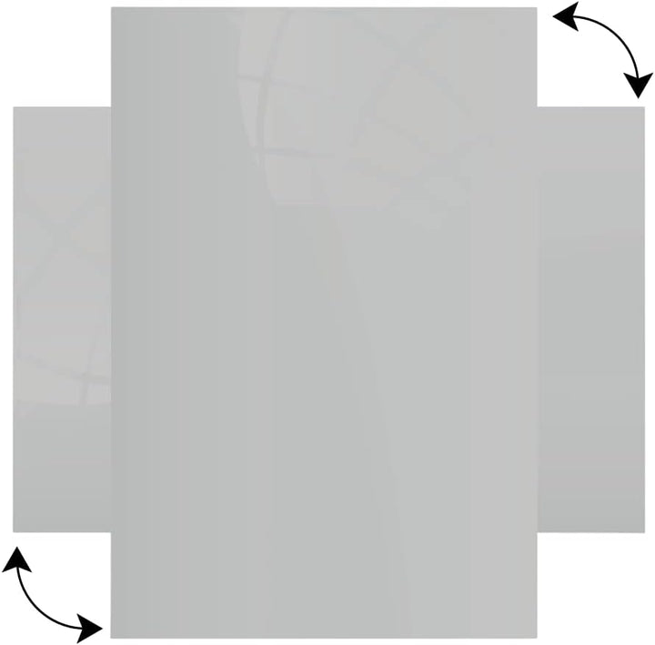 ALLboards Glasboard Magnetisch Grau 60x40cm, Rahmenlos, Glastafel, Magnettafel, Gehärtetes Glas, Gra