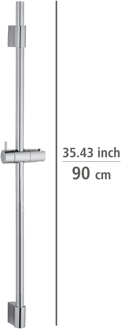 WENKO Duschstange Classic 90 cm, Brausestange mit verstellbarer Halterung für Handbrausen für Dusche
