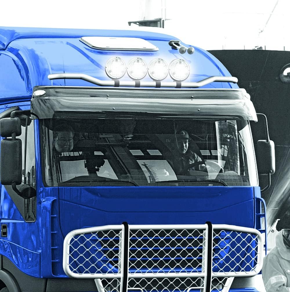 HELLA - LED-Nebelscheinwerfer - 90mm Performance L4060 - 24/12V - rund - Einbau - glasklare Streusch