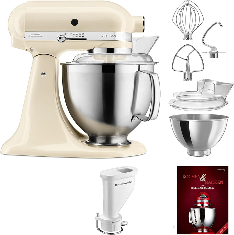 KitchenAid Küchenmaschine Artisan - P26 Starter Set 185er (ShortPasta) - 5KSM185PSEAC inkl. Short-Pa