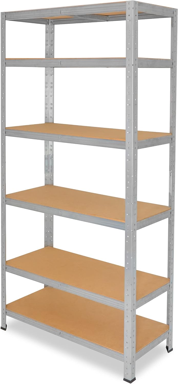 shelfplaza® 180x45x23cm Home Schwerlastregal verzinkt/Metallregal mit 6 Böden/Kellerregal Metall, Ga