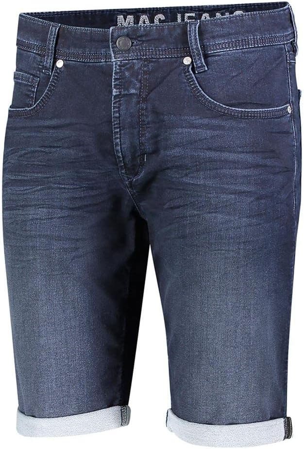 MAC Jeans Herren Jog'n Jeans Light Sweat Denim Bermuda Shorts (W35, Dunkelblau Denim)